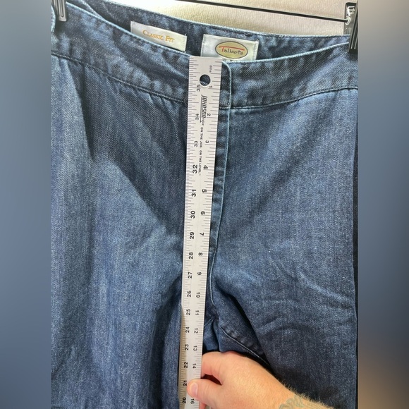 Talbots Classic Fit Wide Leg Jeans Womens 18W plus size Denim Blue Cotton 2147 - Picture 6 of 10